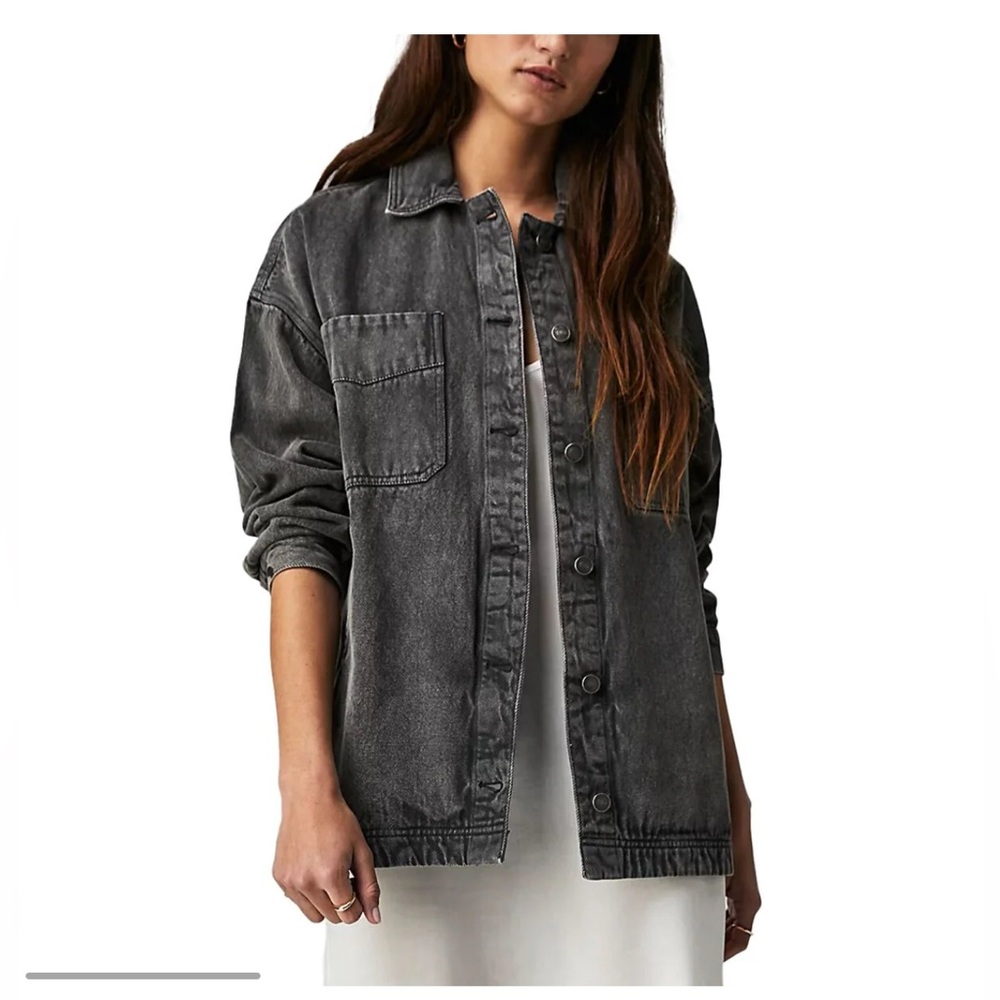 Free People / We The Free Madison City Twill Jacket in Black